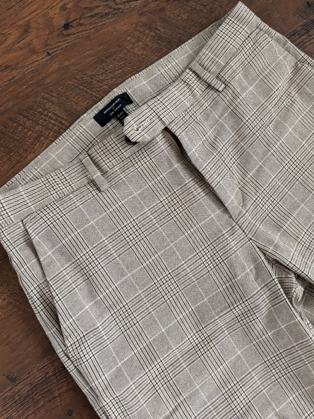 Banana Republic Slim Tapered Plaid Suit Pant size 33x32